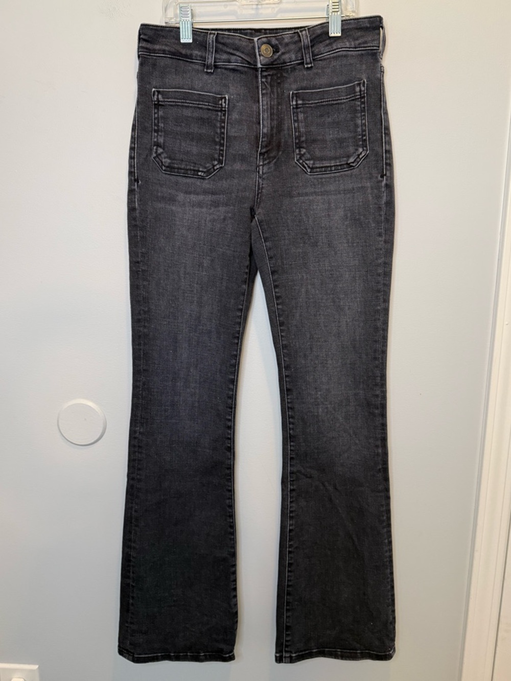 Pilcro Anthropologie High Rise Skinny Bootcut Jeans Black 26